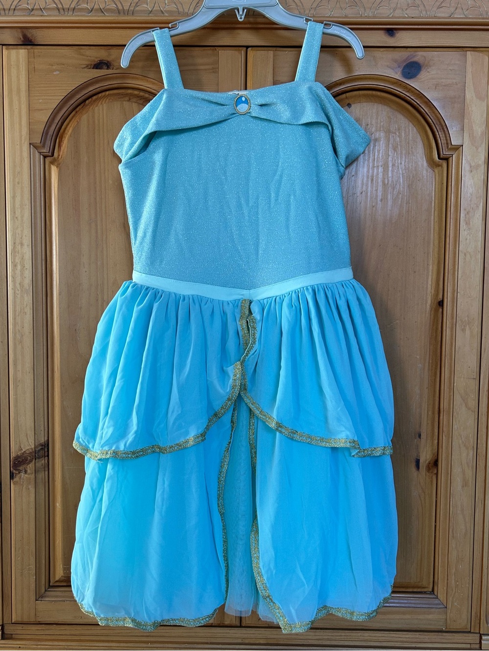 Taylor Joelle x Disney Jasmine tutu dress size 14 teal and gold shimmery comfy